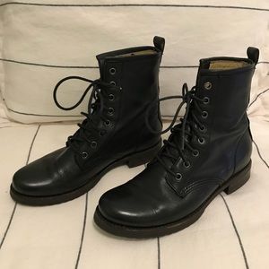 Frye Black Combat Boots